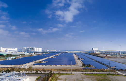 エコ暮らし未来館から見学できる浮島太陽光発電所