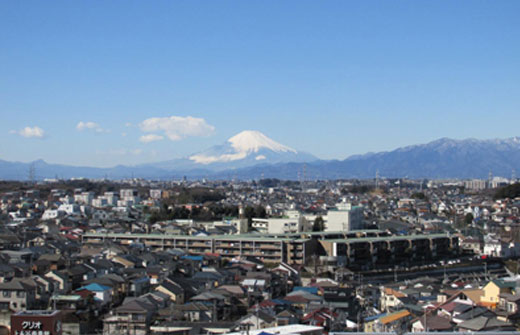 上永谷から富士山を望む